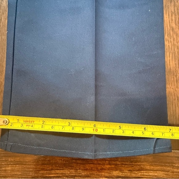 TAHARI Navy Blue Pants size 10 side zipper ankle straight leg - Picture 4 of 9